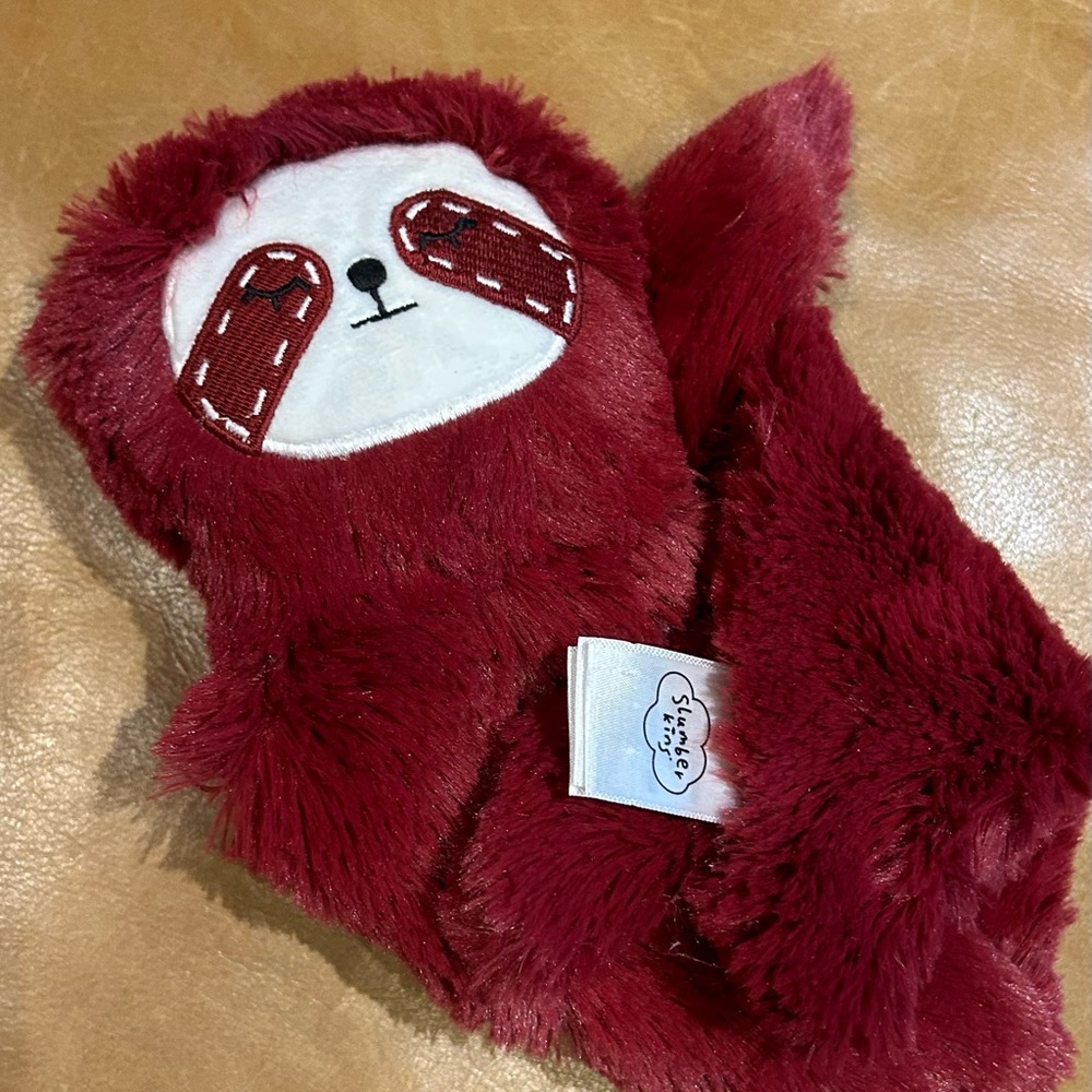 Slumberkins Cranberry Sloth Lovey Wine Burgundy